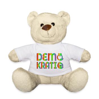 VIELFALT KATZEN DEMOKRATIE - Teddy - Weiß - Vorne