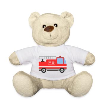 Camion de pompiers - Nounours - blanc - Devant