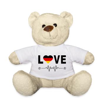 Germany Flag Football Love World Cup LOVE - Teddy Bear - white - Front