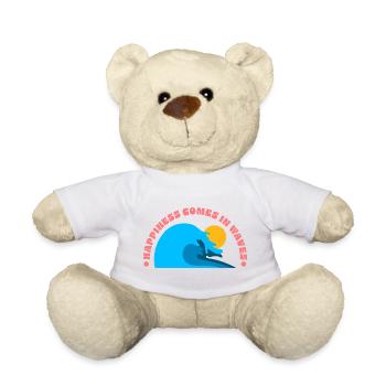 Le bonheur vient par vagues - Nounours - blanc - Devant