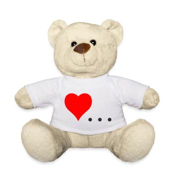 Cœur à trois points – Conception de symboles - Nounours - blanc - Devant