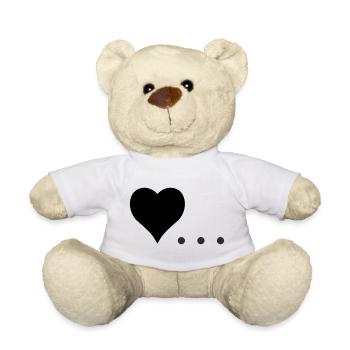 Cœur à trois points – Conception de symboles - Nounours - blanc - Devant