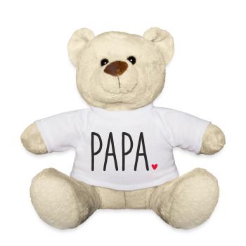 ❤️ Papa – Adorer la conception de textes - Nounours - blanc - Devant
