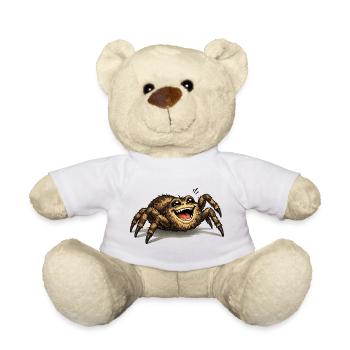Araignée rieuse – Motif animal ludique - Nounours - blanc - Devant