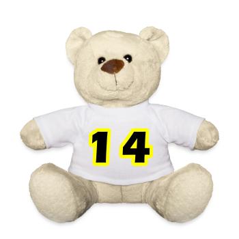 14 Zahl symbol - Teddy - Weiß - Vorne