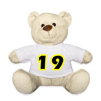 Symbole numérique 19 - Nounours - blanc - Devant