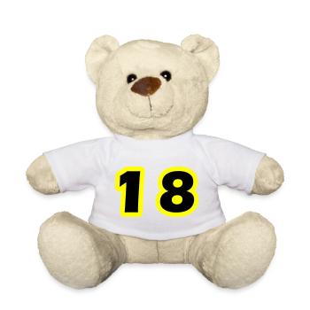 18 Number symbol - Teddy Bear - white - Front