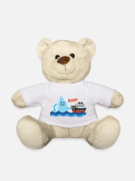 Freundlicher Eisberg stupst ein Schiff - Nounours - blanc