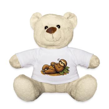 Sloth in tropical rest - Teddy Bear - white - Front