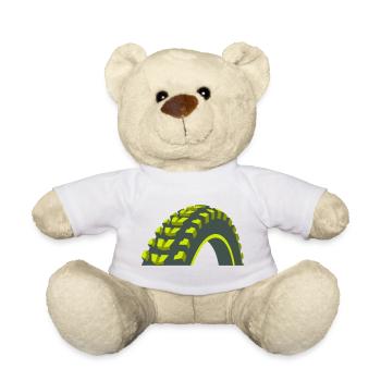 Graphique de pneus de vélo VTT - Nounours - blanc - Devant