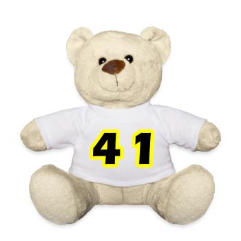 41 Number symbol - Teddy Bear - white - Front