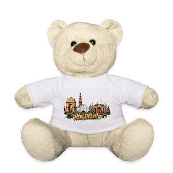 New Delhi Comic Skyline - Nounours - blanc - Devant