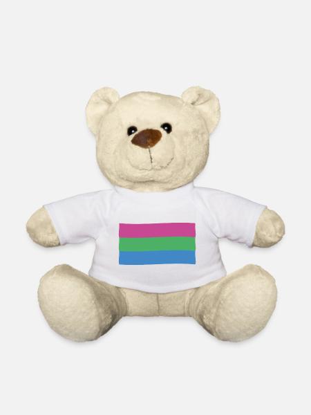 Drapeau polysexuel : fierté et diversité - Nounours - blanc