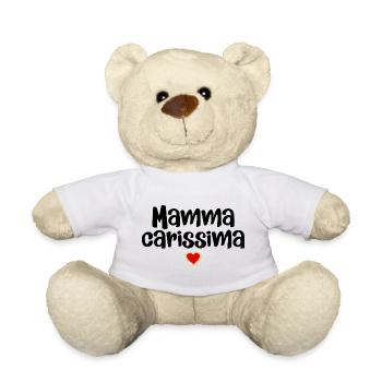 Mamma Carissima, Italia - Teddy Bear - white - Front