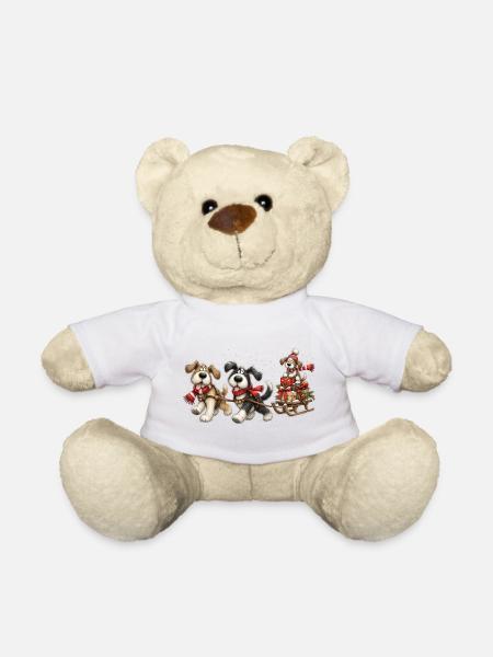 🎁 Weihnachts-Schlittenhunde - Teddy - Weiß