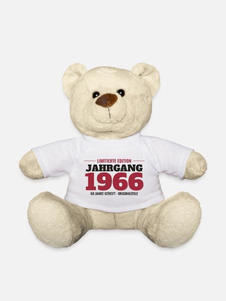 Jahrgang 1966 Limitierte Edition – 60. Geburtstag - Teddy - Weiß