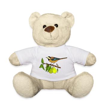 Bunter Vogel - Teddy - Weiß - Vorne