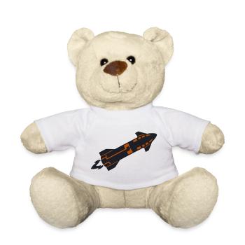 Raumschiff Rakete Silhouette - Teddy - Weiß - Vorne