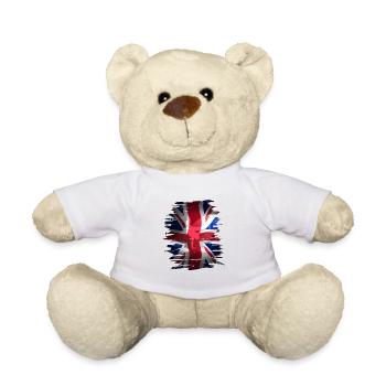 Union Jack britannique Drapeau de l'Angleterre rue patineur de grunch - Nounours - blanc - Devant