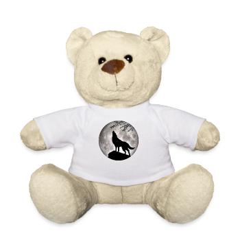 Wolf Full Moon Halloween Night Nightmare Nightmare - Teddy Bear - white - Front