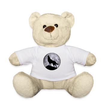 Wolf Full Moon Halloween Night Nightmare Nightmare - Teddy Bear - white - Front