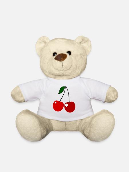 cherries cherries veggie vegetables fruits21 - Teddy Bear - white
