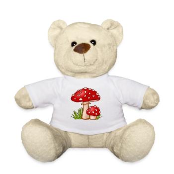 mushrooms mushrooms fungi veggie vegetables vegetables18 - Teddy Bear - white - Front