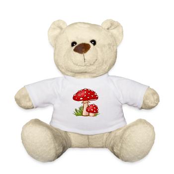 mushrooms mushrooms fungi veggie vegetables vegetables112 - Teddy Bear - white - Front