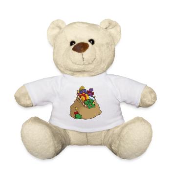 Nikolaus Sack Geschenke - Teddy - Weiß - Vorne