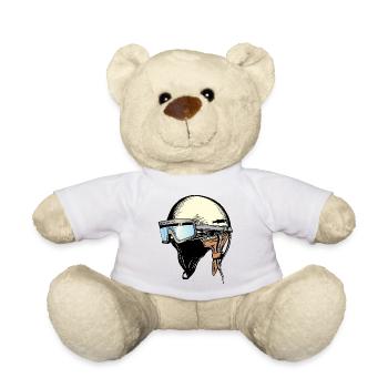DDR Helm mit Brille - Teddy - Weiß - Vorne