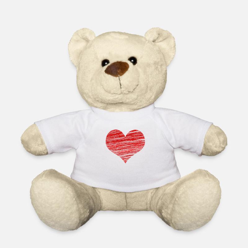 Valentinstag - romantisches Herz - Teddy - Weiß