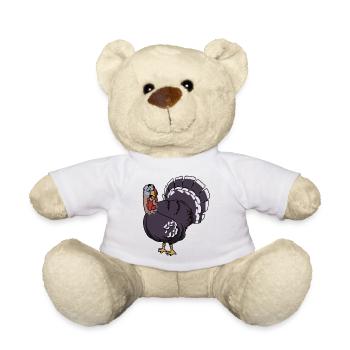 truthahn pute turkey turkeycock gobbler - Teddy - Weiß - Vorne