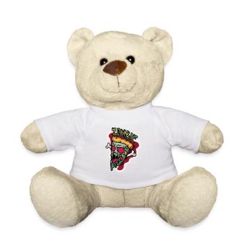 Zombie Pizza zu Halloween gruselig Geschenk - Teddy - Weiß - Vorne
