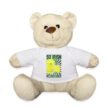 Irisch meine Leber schmerzt Bier trinken Geschenk - Teddy - Weiß - Vorne