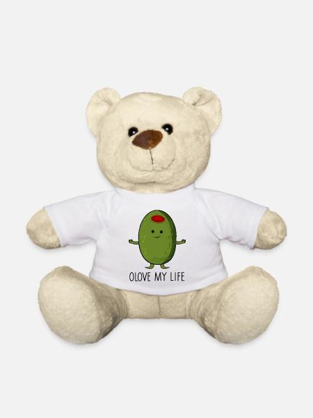 Olive - Teddy - Weiß