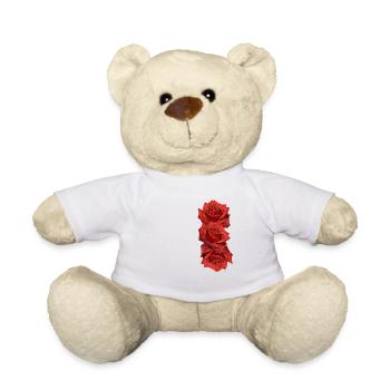 Roses, roses rouges, fleurs, fleurs, nature, plantes - Nounours - blanc - Devant