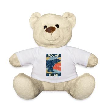 Polar bear bears polar bear gift vintage animal - Teddy Bear - white - Front