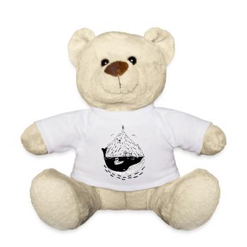 Fjord, Norwegen, Skandinavien, Geschenk - Teddy - Weiß - Vorne