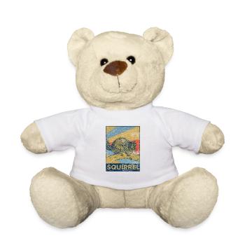 Écureuil noix forêt arbre animal cadeau vintage - Nounours - blanc - Devant