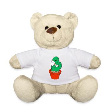 Children's motif: cactus shaves - Teddy Bear - white - Front