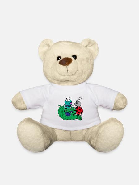 lustige Tiere Pflanzen Obst Gemüse Kindermotive - Teddy - Weiß