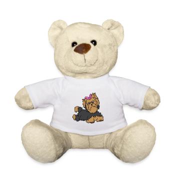 lustige Tiere Pflanzen Obst Gemüse Kindermotive - Teddy - Weiß - Vorne