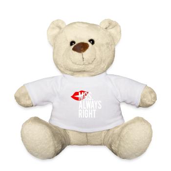 Mr. Right und Mrs Always Right Couple Design - Teddy - Weiß - Vorne