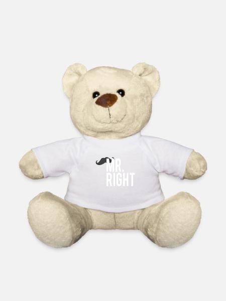 Mr. Right und Mrs Always Right Couple Design - Teddy - Weiß