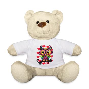 owl - Teddy Bear - white - Front
