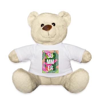 Summer palm trees - Teddy Bear - white - Front