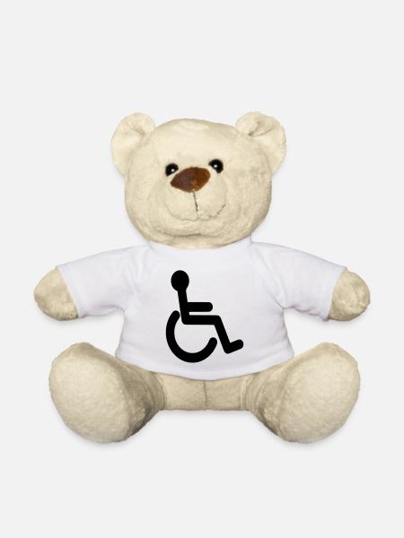 Grundlegendes Rollstuhlsymbol # - Teddy - Weiß
