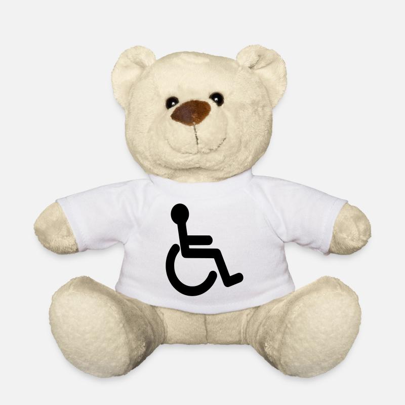 Grundlegendes Rollstuhlsymbol # - Teddy - Weiß