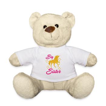 I am a big sister unicorn style - Teddy Bear - white - Front