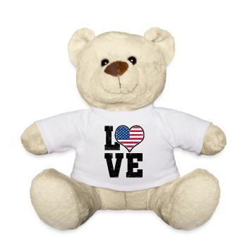Love USA - Teddy Bear - white - Front